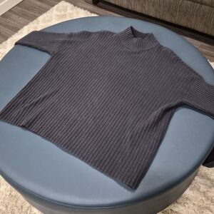 LOFT Women's Charcoal Turtleneck Sweater